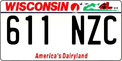 WI license plate 611NZC