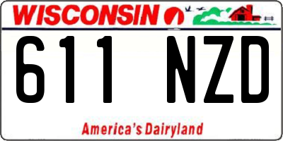 WI license plate 611NZD