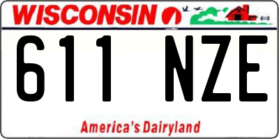 WI license plate 611NZE