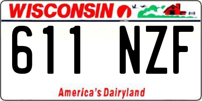 WI license plate 611NZF
