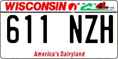 WI license plate 611NZH