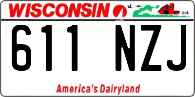 WI license plate 611NZJ