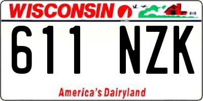 WI license plate 611NZK