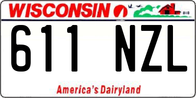 WI license plate 611NZL