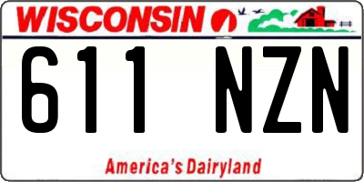 WI license plate 611NZN