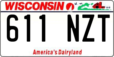 WI license plate 611NZT