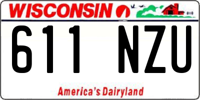 WI license plate 611NZU