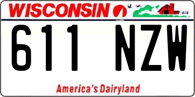 WI license plate 611NZW