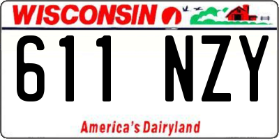 WI license plate 611NZY