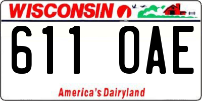 WI license plate 611OAE