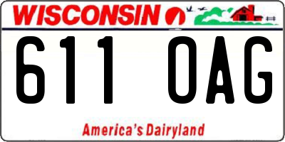 WI license plate 611OAG
