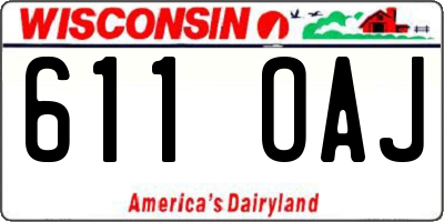 WI license plate 611OAJ