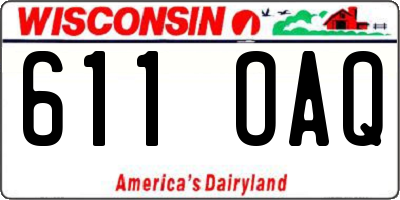 WI license plate 611OAQ