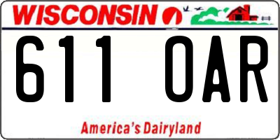 WI license plate 611OAR
