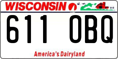 WI license plate 611OBQ