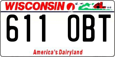 WI license plate 611OBT