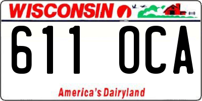 WI license plate 611OCA