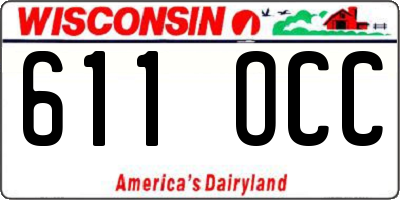 WI license plate 611OCC