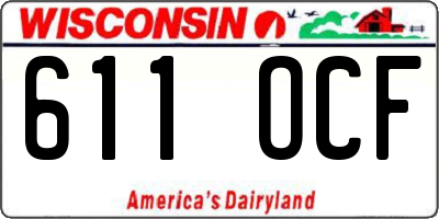 WI license plate 611OCF