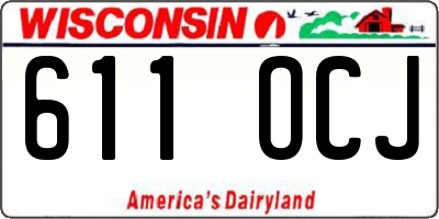 WI license plate 611OCJ