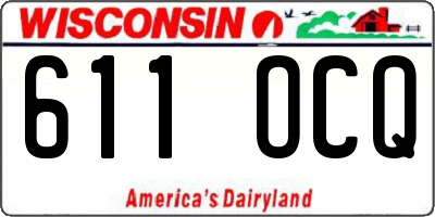 WI license plate 611OCQ