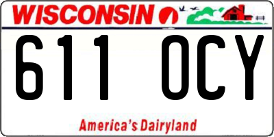 WI license plate 611OCY