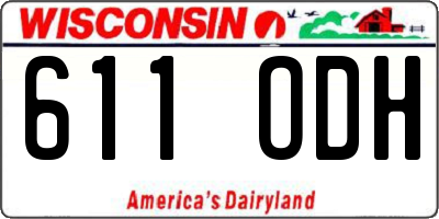 WI license plate 611ODH