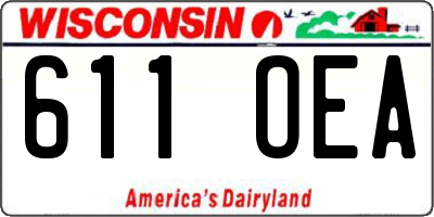 WI license plate 611OEA