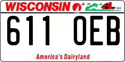 WI license plate 611OEB