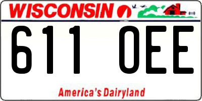 WI license plate 611OEE