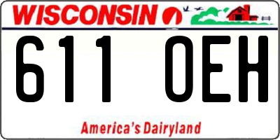 WI license plate 611OEH