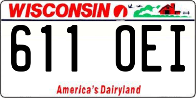 WI license plate 611OEI