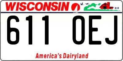 WI license plate 611OEJ