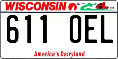 WI license plate 611OEL