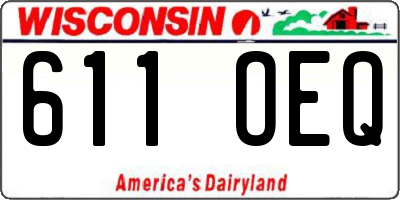 WI license plate 611OEQ