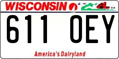 WI license plate 611OEY