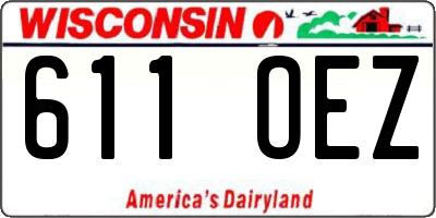 WI license plate 611OEZ