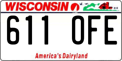 WI license plate 611OFE