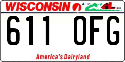 WI license plate 611OFG