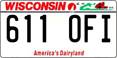 WI license plate 611OFI