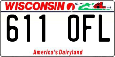 WI license plate 611OFL