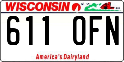 WI license plate 611OFN