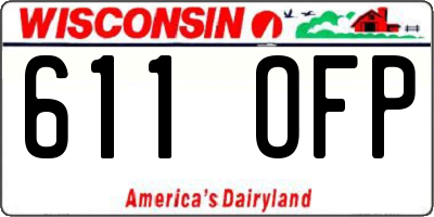WI license plate 611OFP