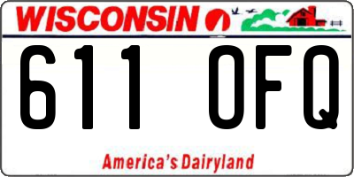 WI license plate 611OFQ