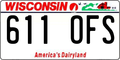 WI license plate 611OFS
