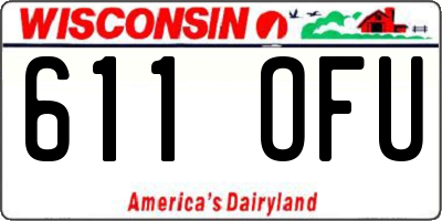 WI license plate 611OFU
