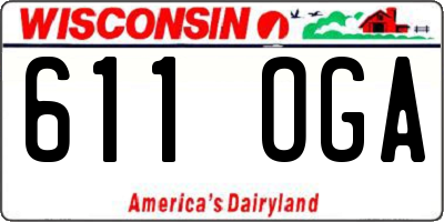 WI license plate 611OGA