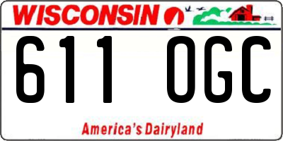 WI license plate 611OGC