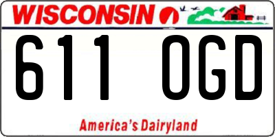 WI license plate 611OGD