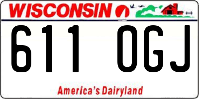 WI license plate 611OGJ